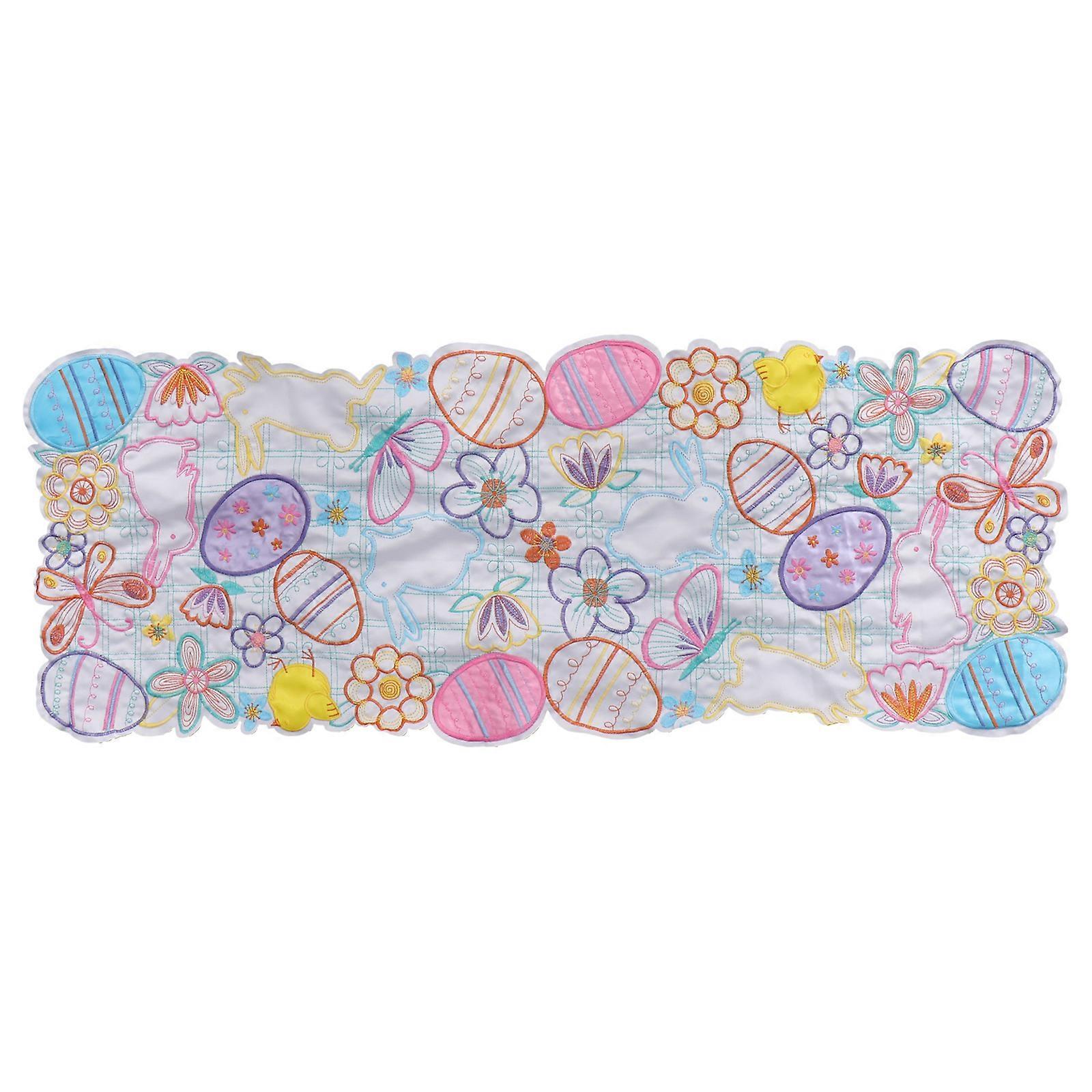 1Pc Easter Table Mat Party Placemats Rabbit Table Mat Easter Egg Place Mat