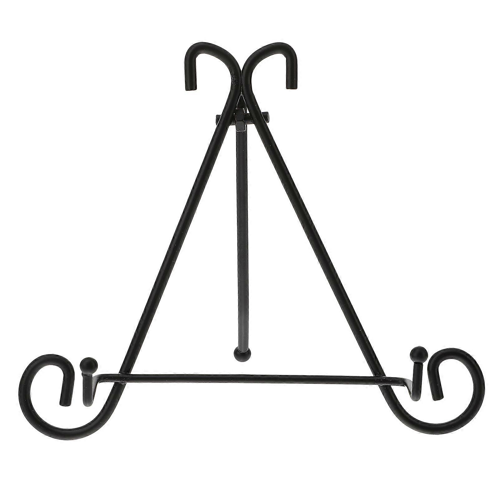 Iron Art Vertical Shelf European Style Adjustable Display Stand Black Easel Plate for Photo Picture Albums Picture Frames Cookbooks