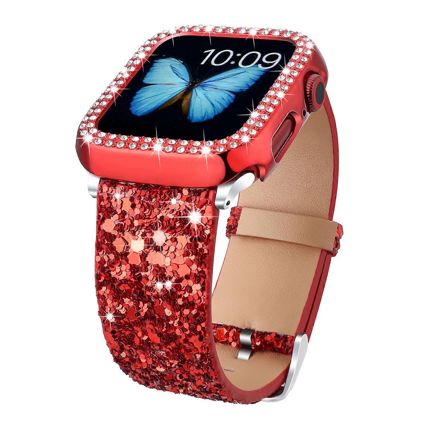 Watch Case Crystal Diamond Frame Protective Case Anti-scratch Smart Watch Protector Cover For Apple Watch