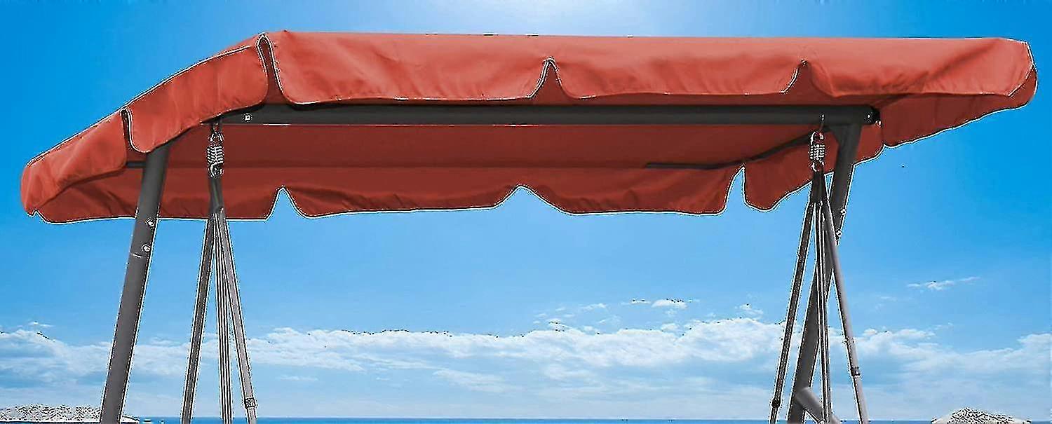 مظلة بديلة عالمية لأرجوحة حديقة 3 مقاعد - غطاء بديل - مظلة (أحمر ، 164 × 114 × 15 سم)