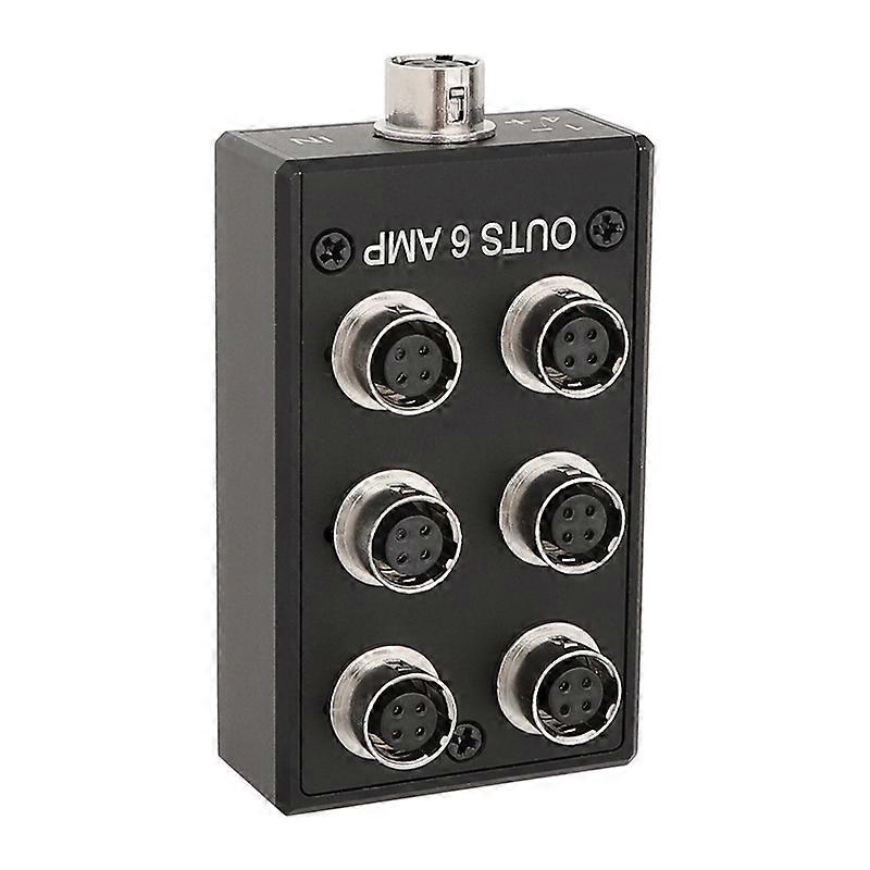 Lanxri 1 To 6 Hirose 4 Pin To 4 Pin Power Splitter Box For Sound Devices 688 F8 Adapter