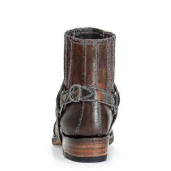 Westernstiefel für Herren Vintage bestickte Stiefel Square-toe