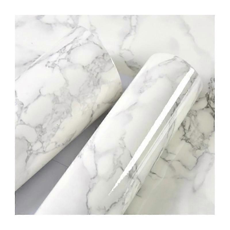 60x300cm Marble Pattern Waterproof Self-adhesive Kitchen Wallpaper Wall Sticker