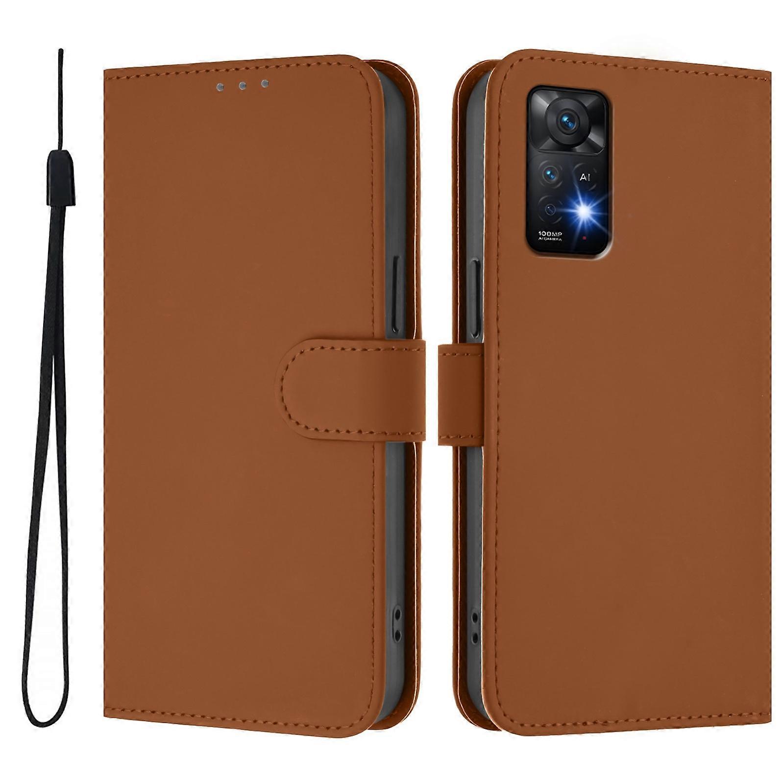 Solid Color PU Case For Redmi Note 11 Pro 4G Global