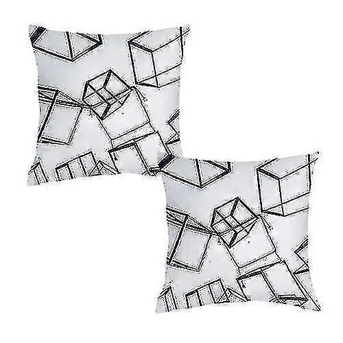 Metal Cube  Printed Pillowcase