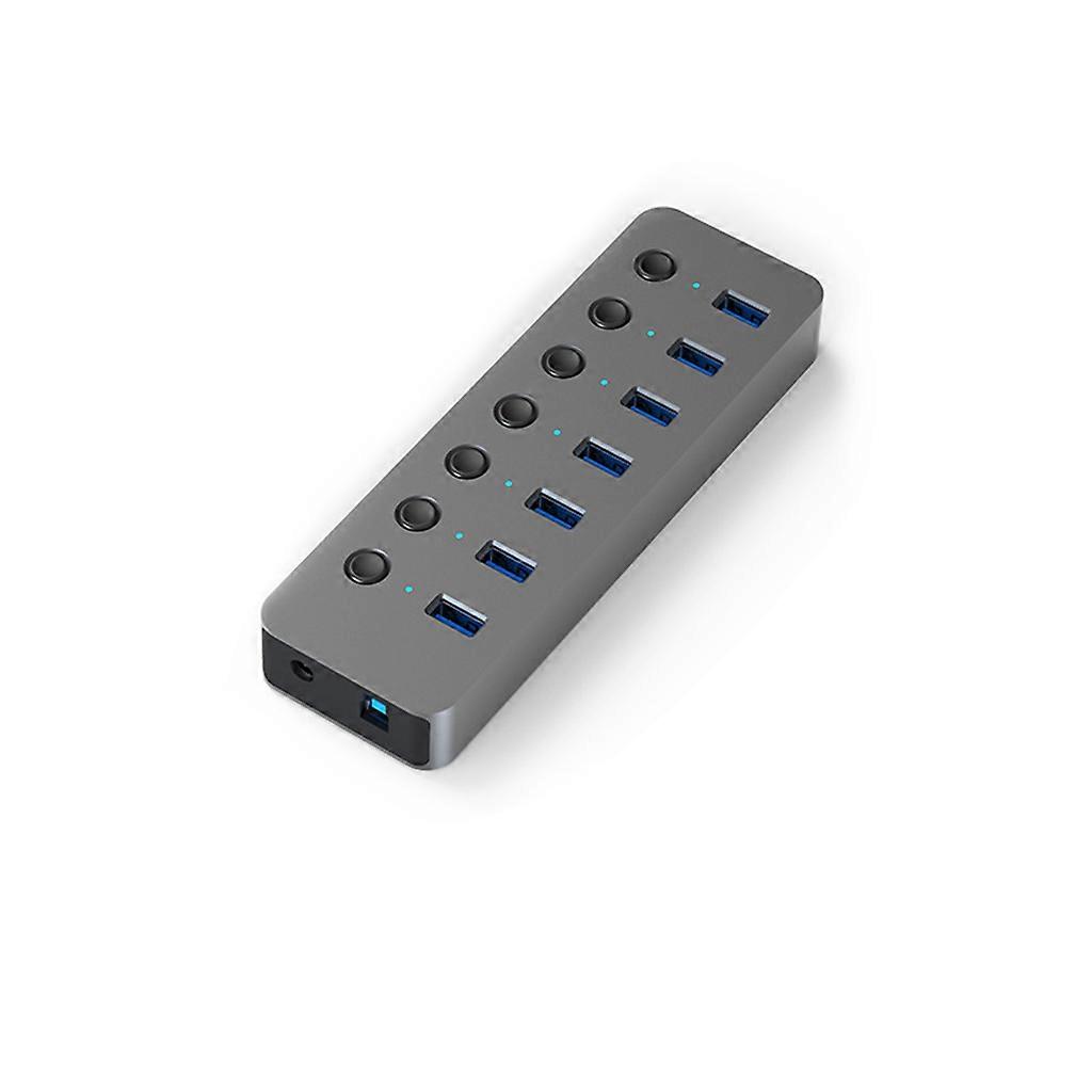 Blueendless USB3.0 Hub7/10 Port Data Transfer Splitter con switch individual