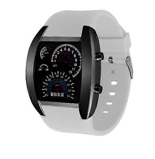 Watch，LED Electronic Aviation Watch with Unique Fan-shaped Dial