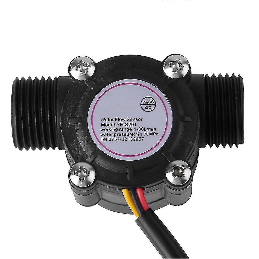 DN15 G1/2 Water Flow Sensor 1-30L/min High Precision Hall Effect Flowmeter