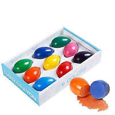 9-color Solid Egg Crayons Children's Drawing Crayons Set Safe And Non-toxic