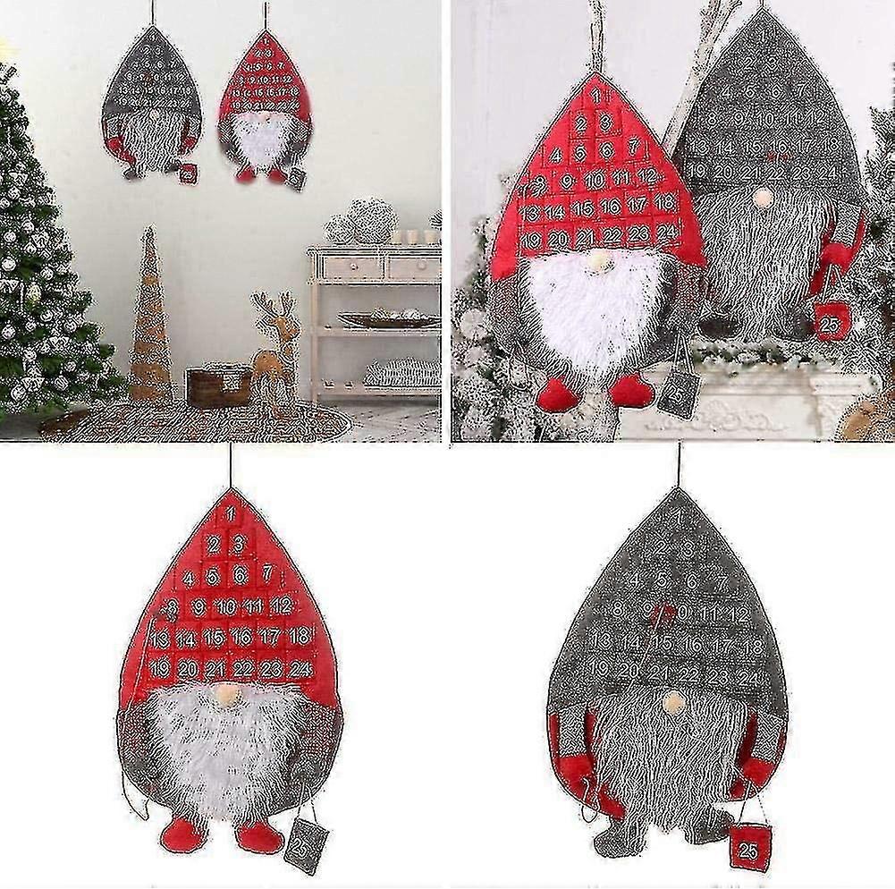Christmas Advent Creative Calendar, Nordic Forest Old Man Calendar Rudolph Countdown Calendar