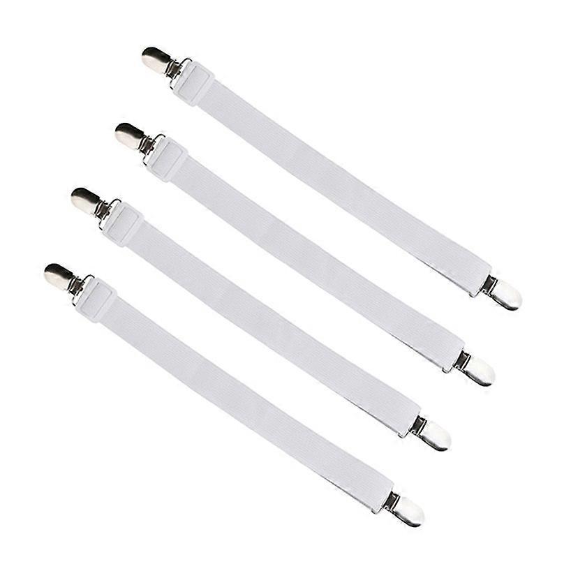 Nneoba 4pcs/set Elastic Bed Sheet Grippers Belt