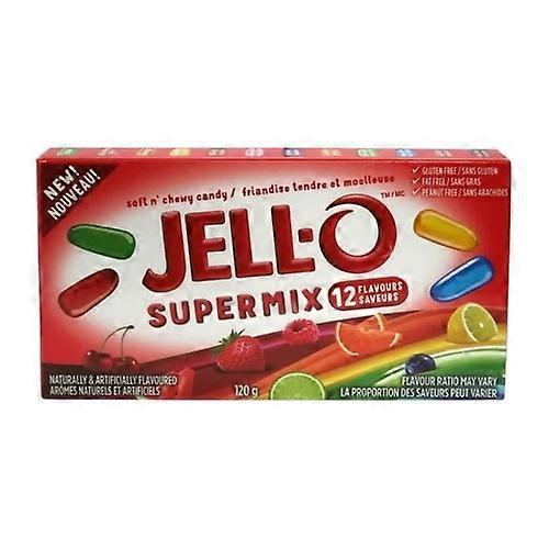 Jell-O Super Mix Soft And Chewy Candy, 120 Grams (Case Of 12)
