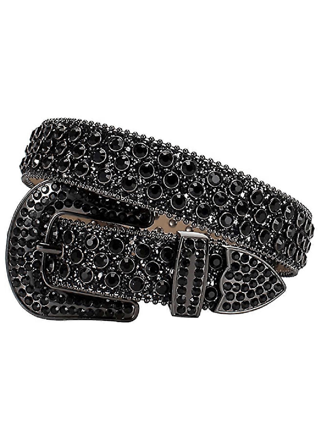1pc Unisex Solid Color Rhinestone Waist Belt, Inlaid With Shiny Crystal For Punk And Hip-Hop Style, Suitable For Jeans Or Dress Halloween