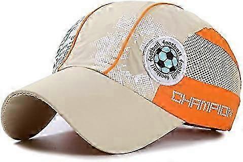 قبعة بيسبول شبكية صيفية للأطفال 3-8 سنوات قبعات شمسية قابلة للتعديل للرياضة تنس كرة القدم أبيض