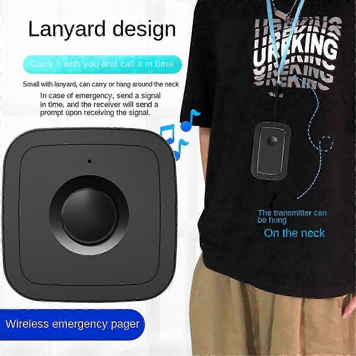 Pager Wireless Call Button Pager Wireless Door Bells 5 Gear 300M  suitable for  /Elderly/Patient/Disabled/Preg