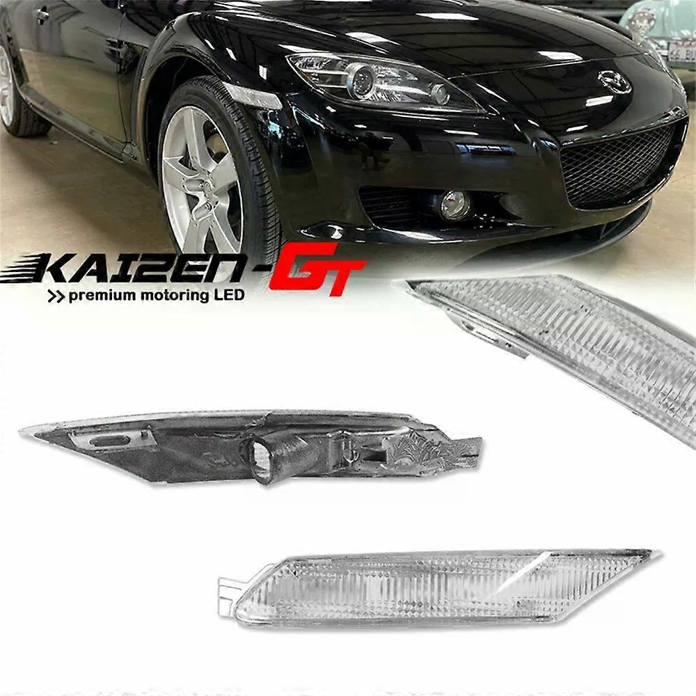 Front Bumper Side Marker Indicator Light Housing Shells For Mazda RX-8 2004-2008 Turn Signal Light Parking Light Car Accessories