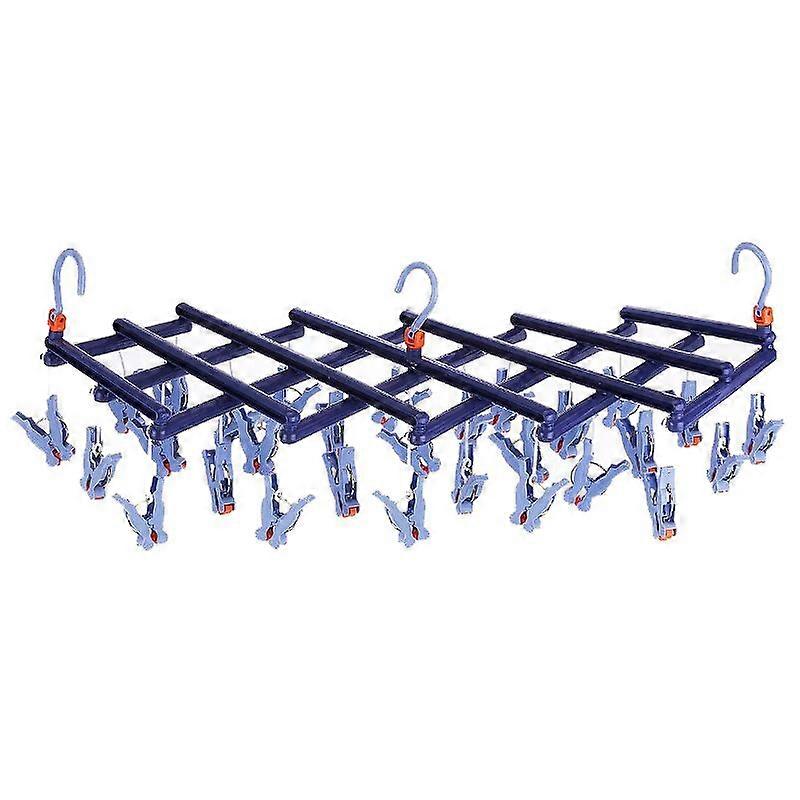 Folding clothes hanger plastic multi clip sock clip