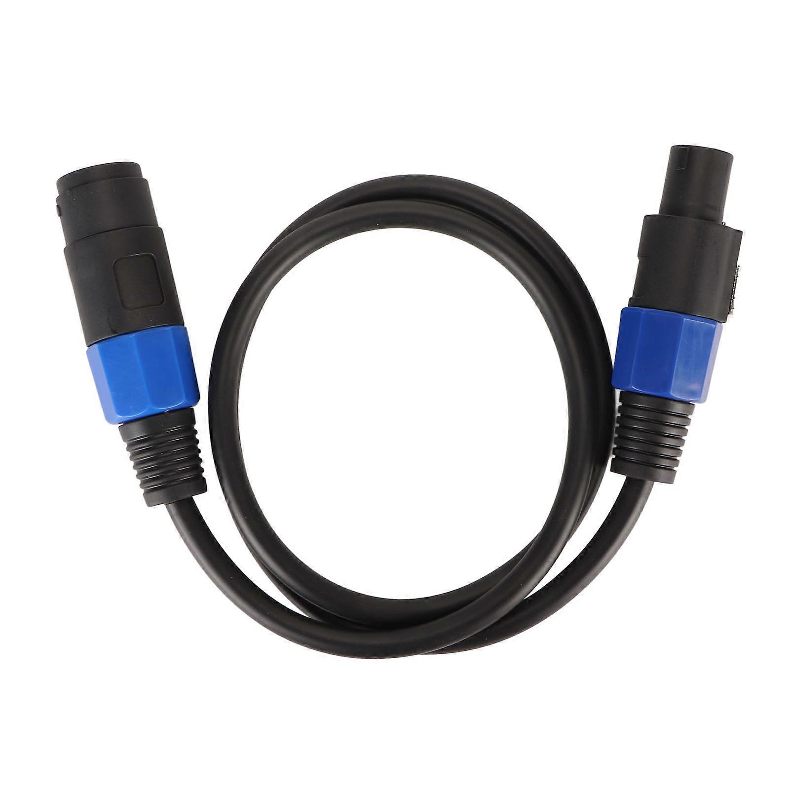 Professional 3.3ft Speaker Cable: Quick Twist Lock, Durable PVC, Secure Amplifier Connection