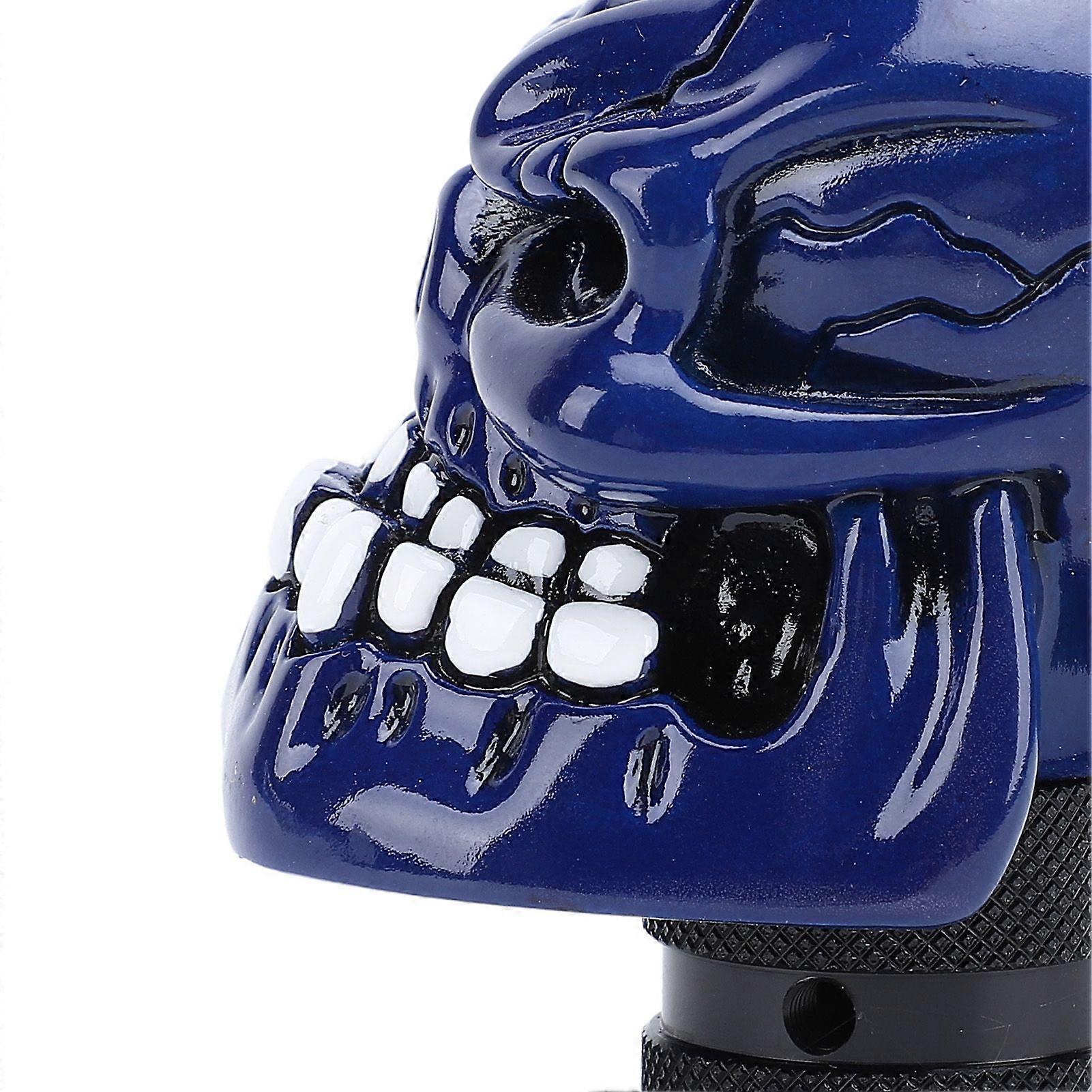 Skull Shift Knobs Resin Comfortable Grip Samurai Skull Shifter Handle Knob with 3 Adapters for Most Manual Transmissions Car Red