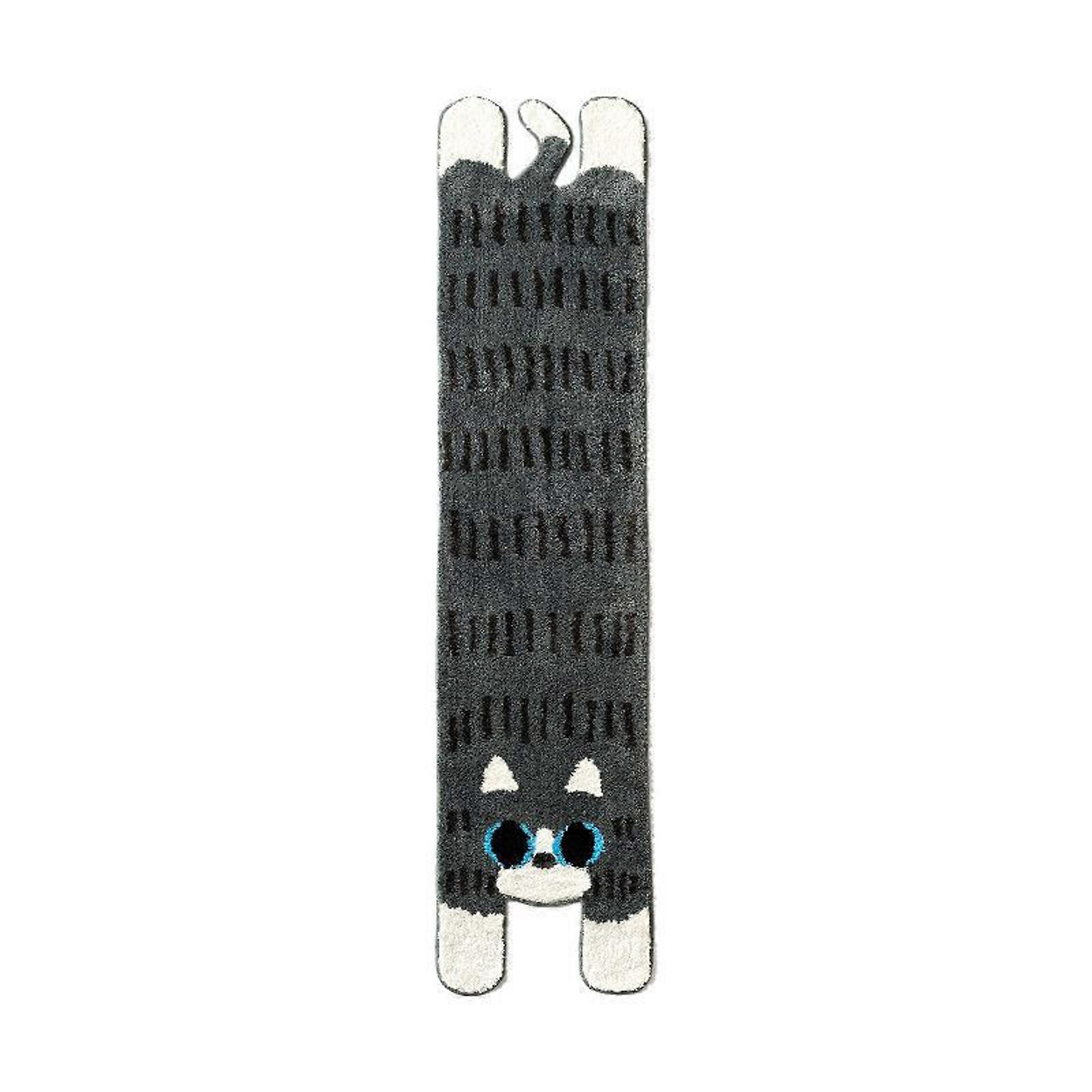 Gray Cat Mat in Soft Crystal Velvet - Perfect Non-Slip Rug for Home