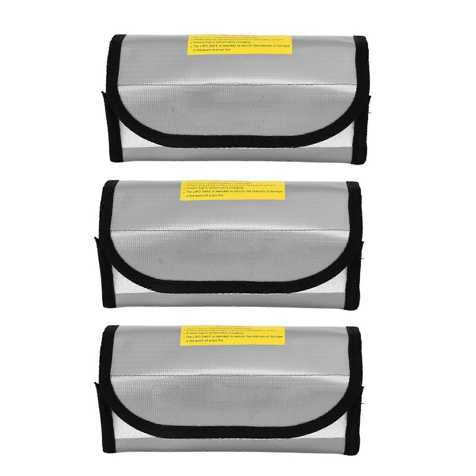 3pcs Lipo Battery Guard Safe Bag Fireproof Explosion Proof High Temperature Resistance for Home Workshop