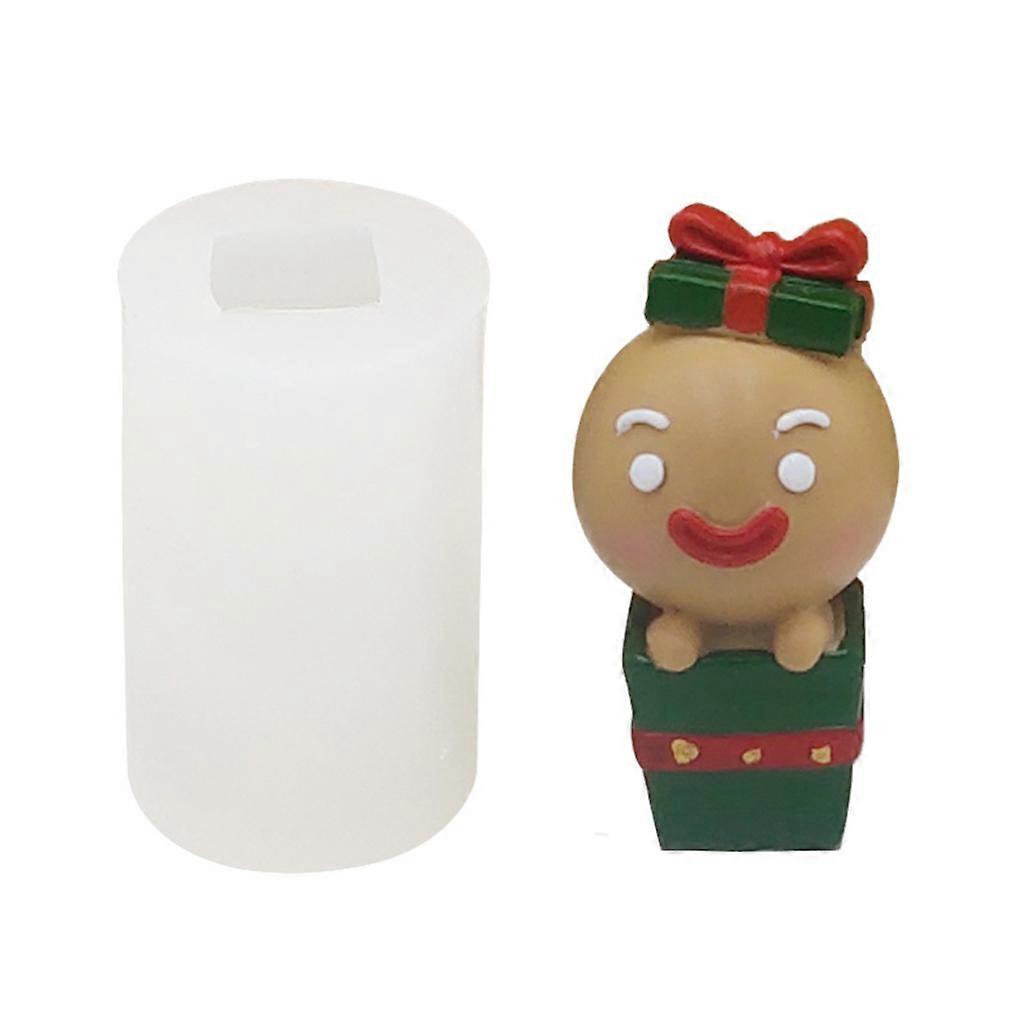 Christmas Silicone DIY Baking Mold Muffin Molds with Gingerbread Man Snowmen Perfect to Make Pudding Ice Cube Chocolates Multicolor