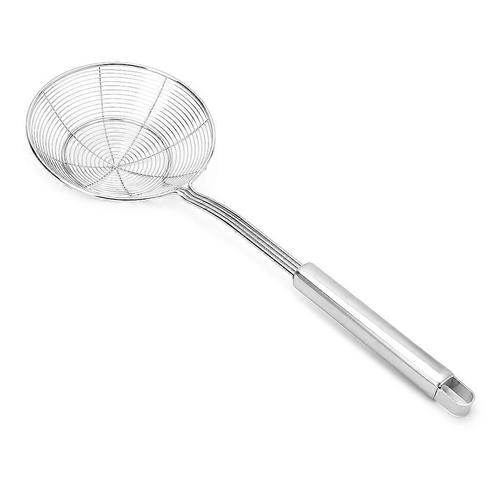 Solid Spider Strainer Skimmer Ladle Stainless Steel Kitchen Utensil Tool  Silver