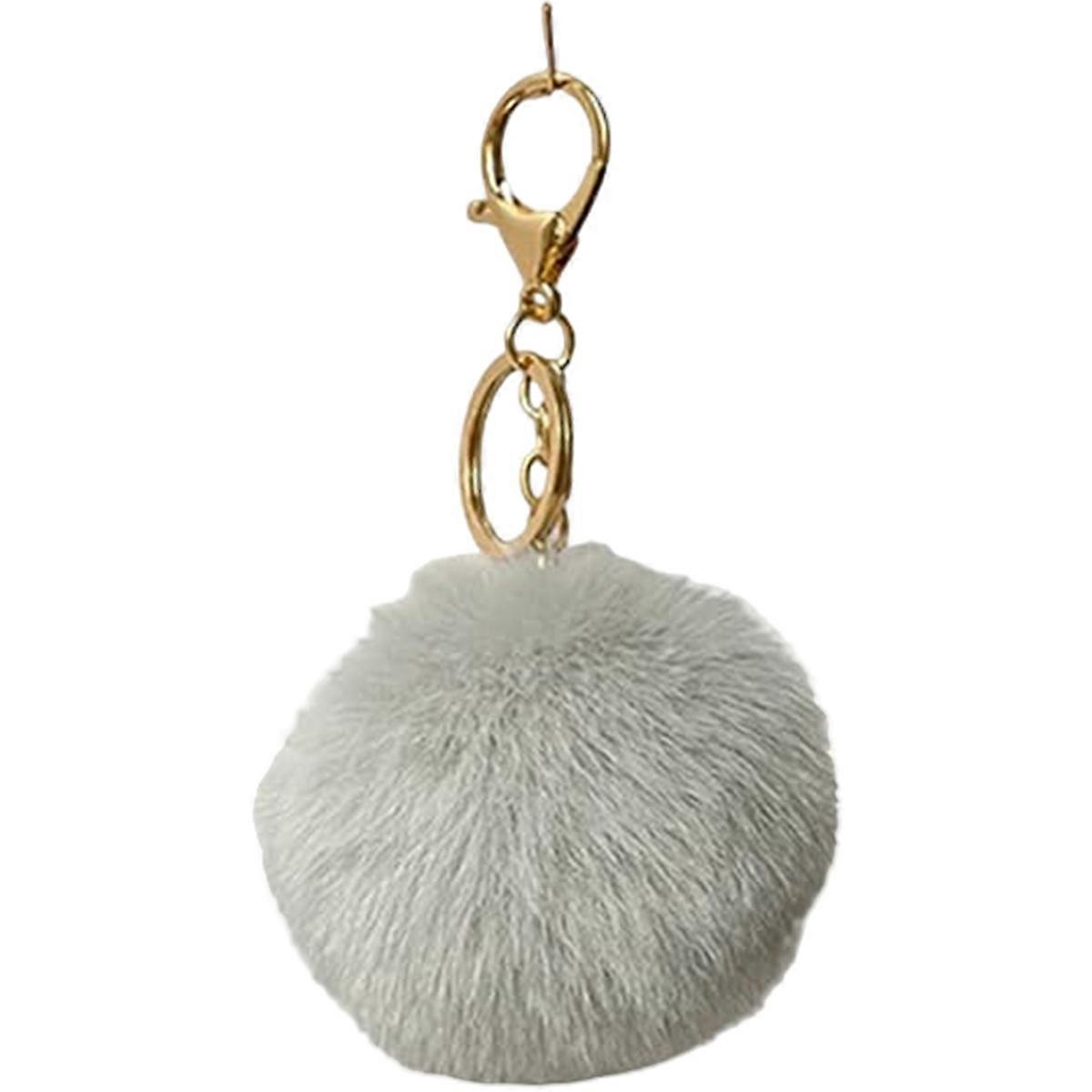 8cm Artificial Fur Pom-Pom Keychain, Bag Charm