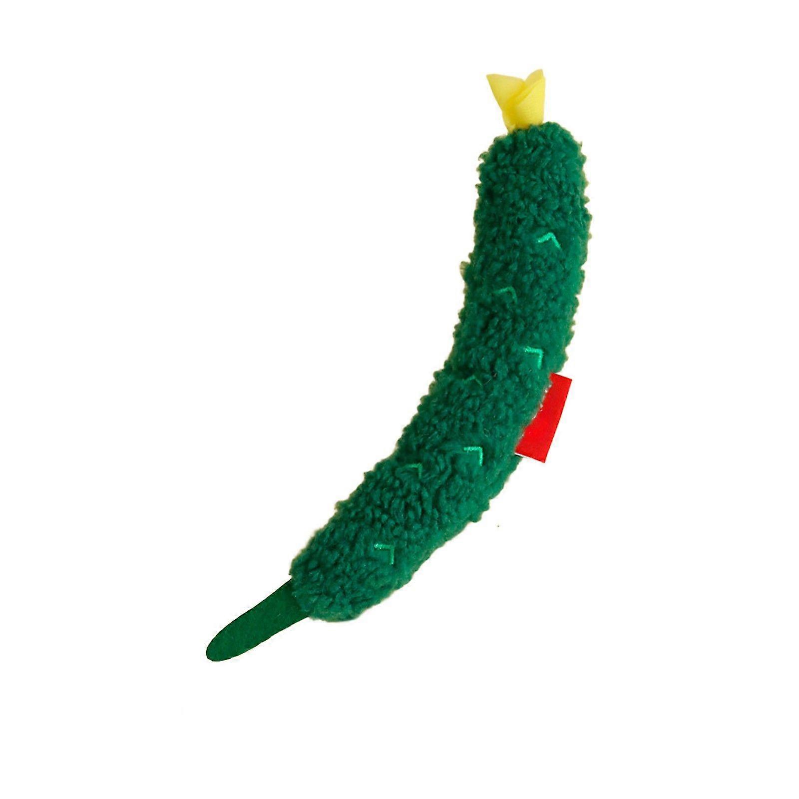 Realistic Cucumber Catnip Toy With Crinkling Paper Soft Texture Pet Entertainment Chewable Vegetable For Cats Of All Ages Toy Playsets