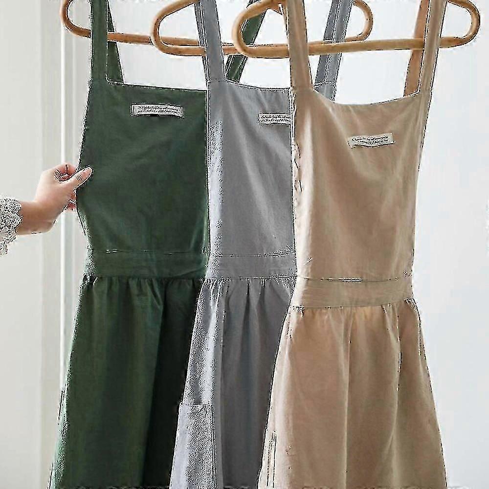 3 stk forkle for kvinner. Kunstnere forkle. Matlaging forkle. Håndlaget forkle. Hagearbeid forkle. Japansk forkle. Maling forkle. Verksted Forkle-