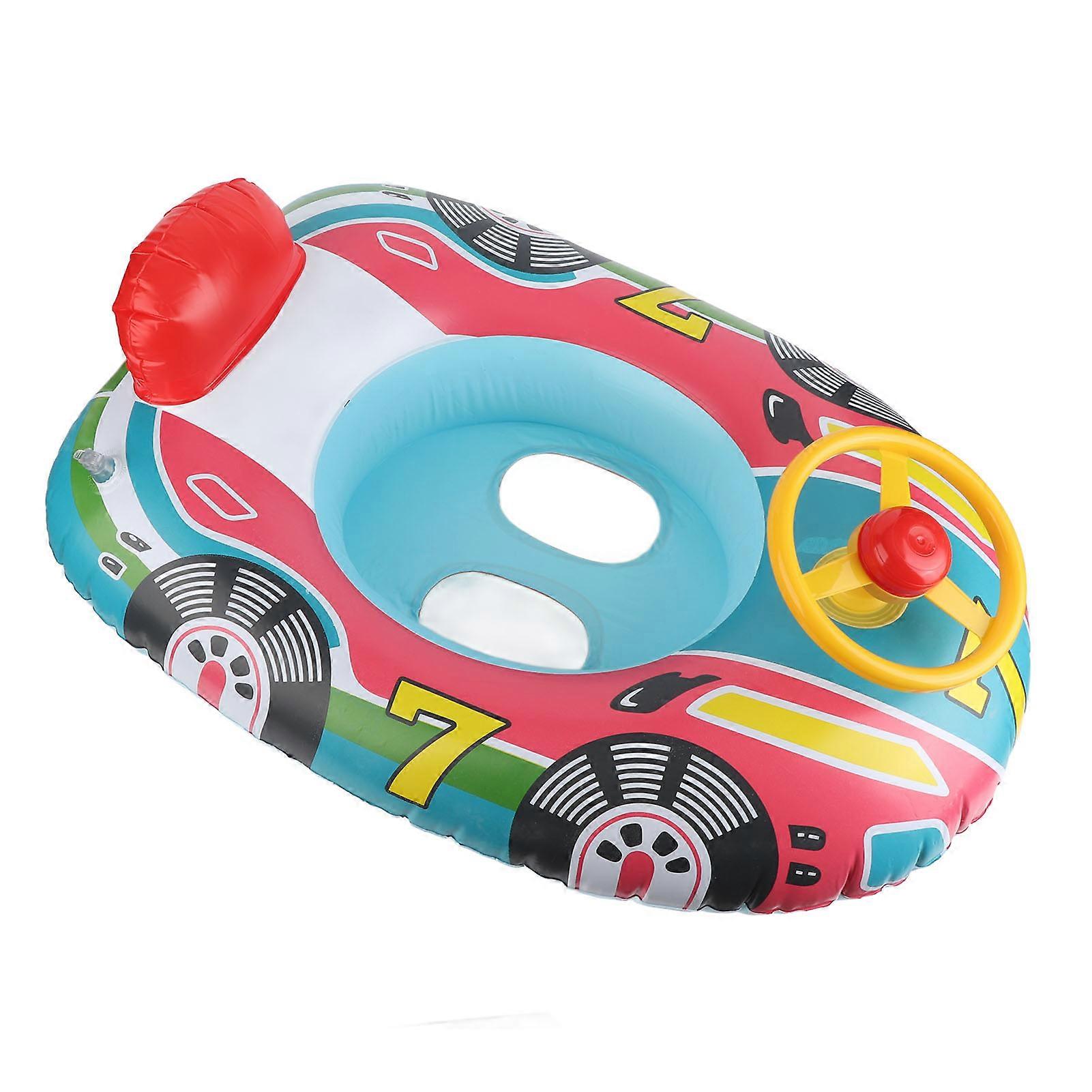 Inflatable Airplane-Shaped Pool Float for Toddlers, Steering Wheel Included