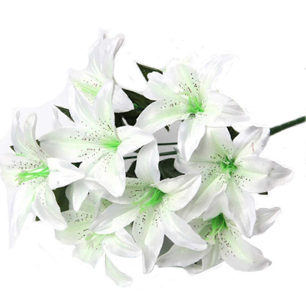 Artificial Lily 10 Heads - White Wedding Party Decor