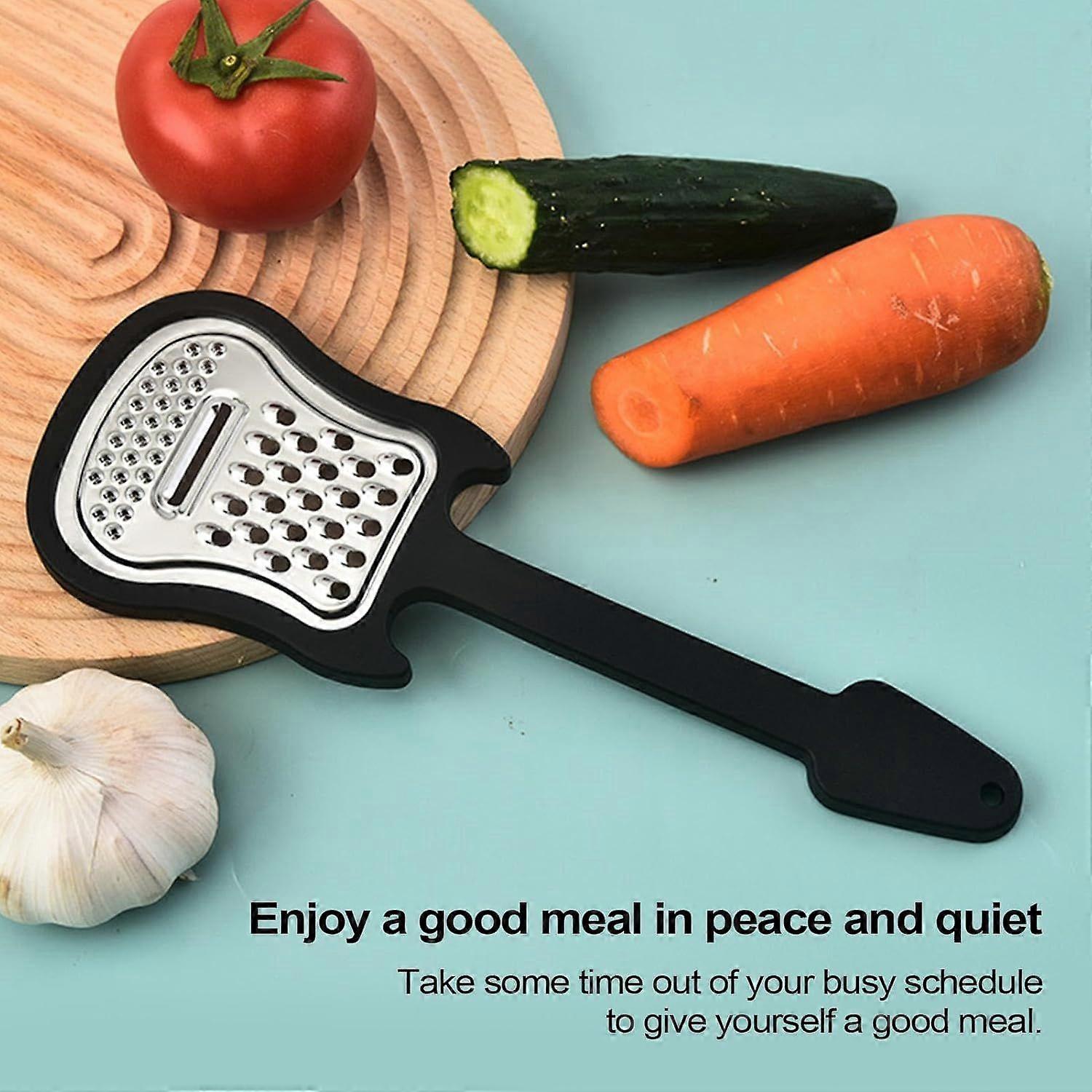 Lyreh 2-Pack Handheld Cheese Grater - Stainless Steel Guitar-Shaped Shredder For Cheese, Veggies & Fruit