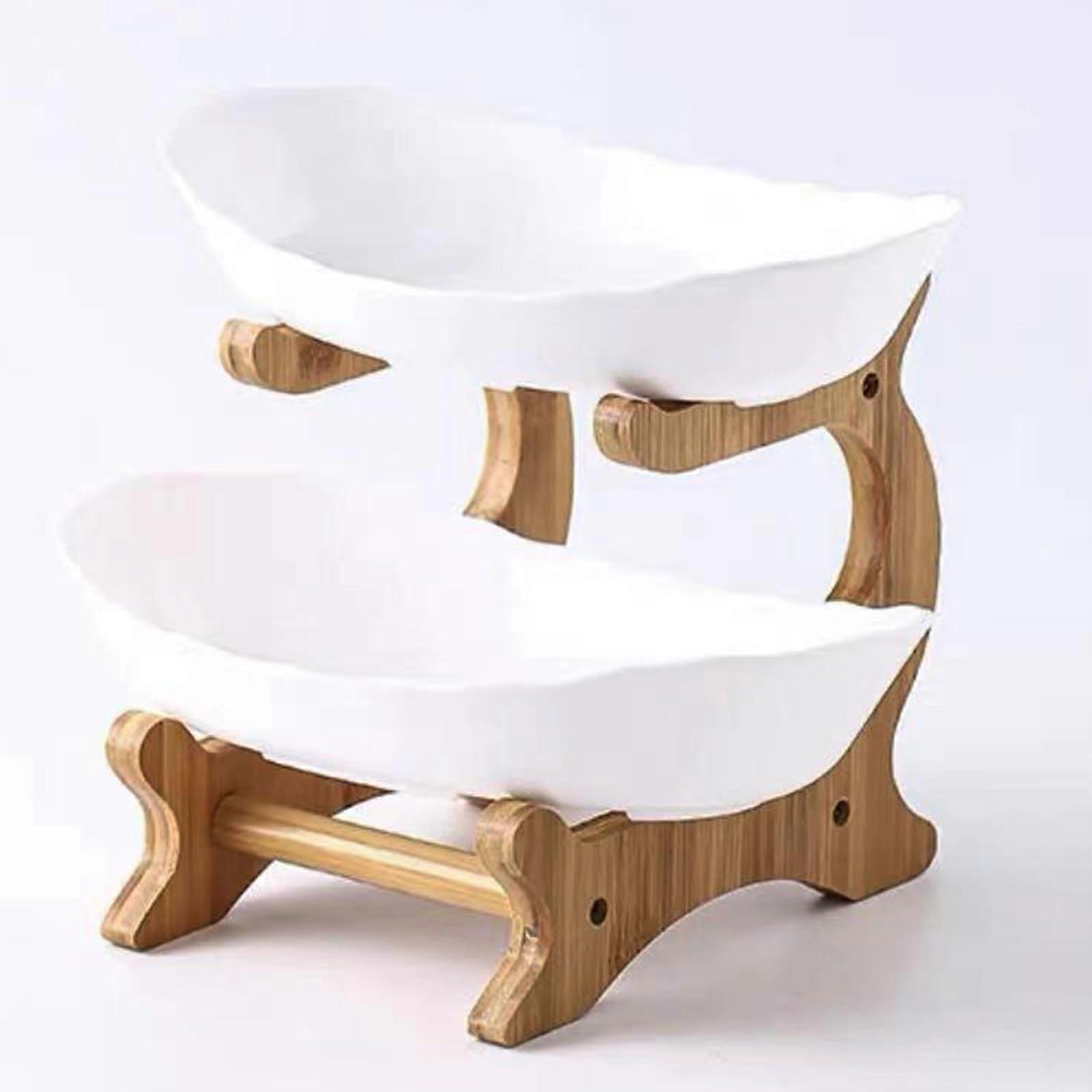 Tiered Fruit Bowl Small Size for Kitchen Counter Storage, Multi-Layer Design for Fruits and Vegetables, Durable Material
