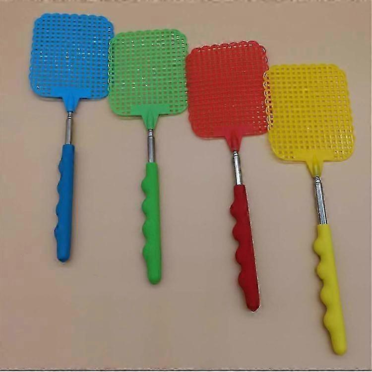 Extendable Fly Swatter Catcher Telescopic Insect Swat Bug Mosquito Wasp Killer(4pcs, Four Colors Randomly)