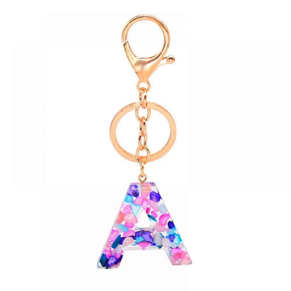 1PCS Keychain Multicolor Letter A - Z Initial Letter Resin Keychain , Accessories Cute Premium Bag Charm