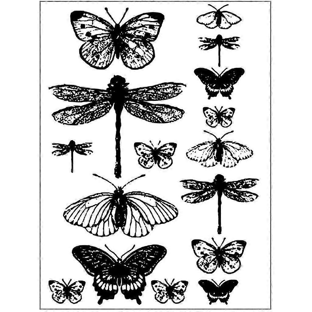 Dragonfly For Butterfly Diy Silicone Clear Stamp Seal Scrapbook Embossing Album