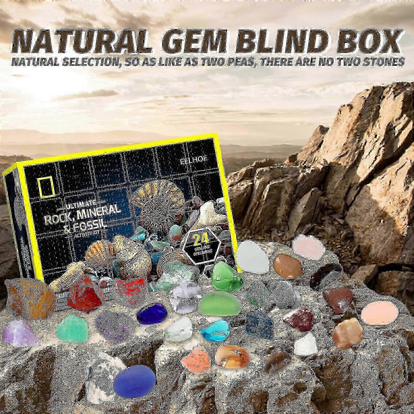 EELHOE Weihnachtsgeschenkbox Weihnachten Erz Geschenkbox Countdown 24. Überraschung Geschenkbox Blind Bo