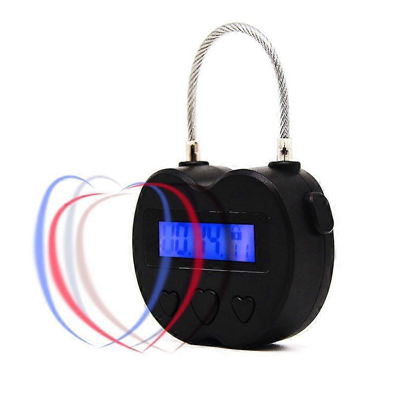 Smart Time Lock Lcd Display Time Lock Multifunction Travel Electronic Timer, Waterproof Usb Rechargeable Temporary Timer Padlock