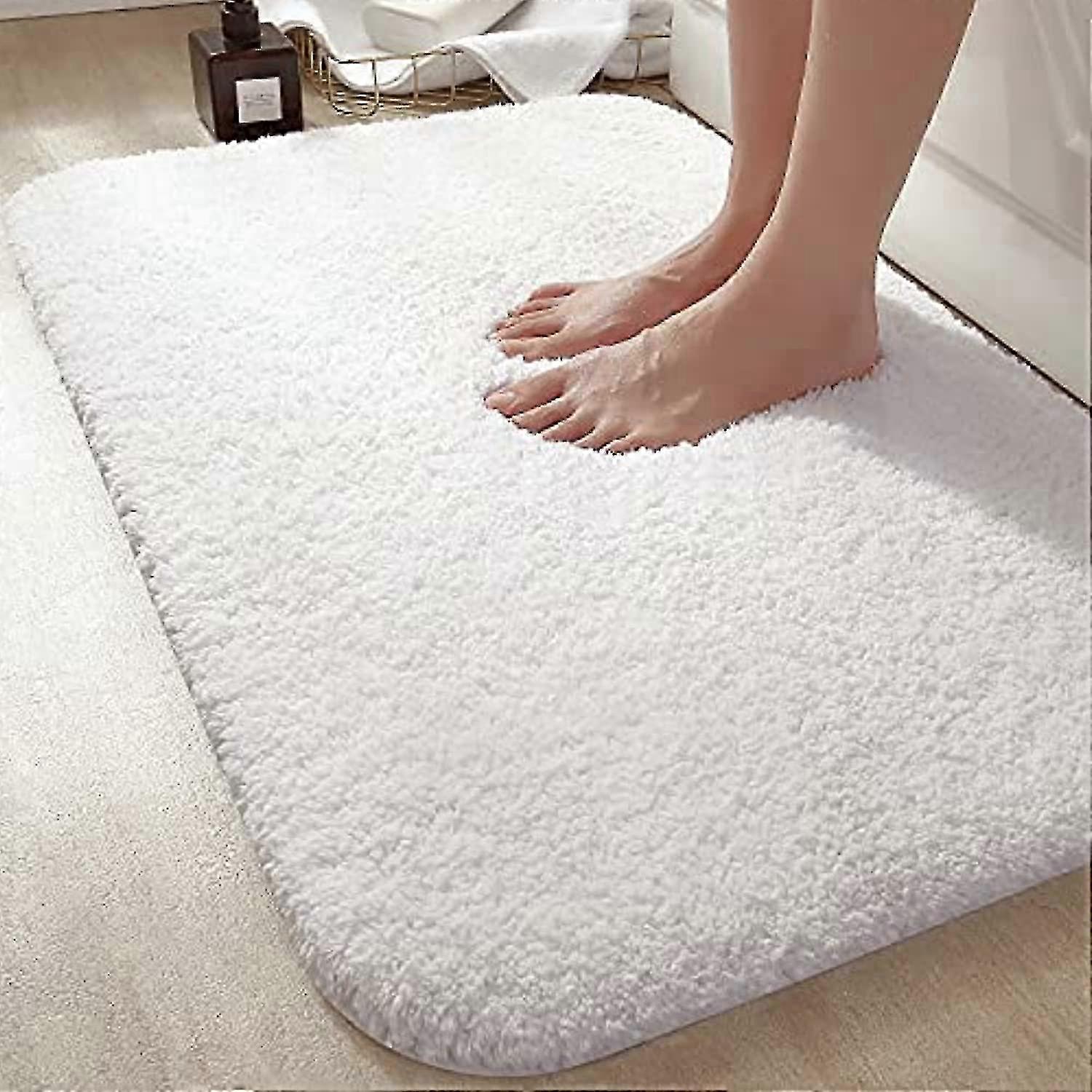 Soft Plush Microfiber Bath Mat - Quick Dry, Non-Slip for Shower, Machine Washable