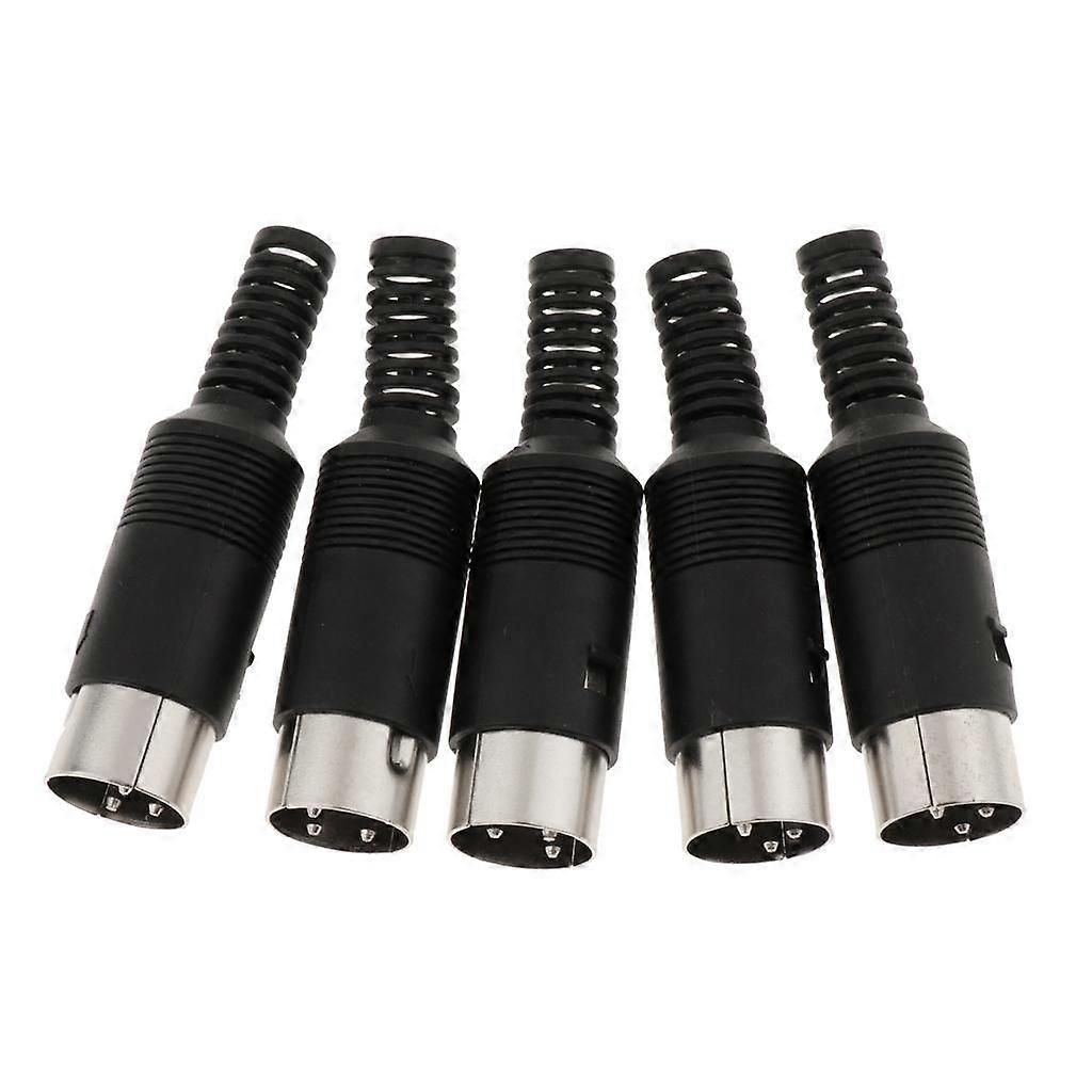 5 stk. 3 Pol DIN Cable Connector Round Connector Audio Connector Midi Plug 3 Pin