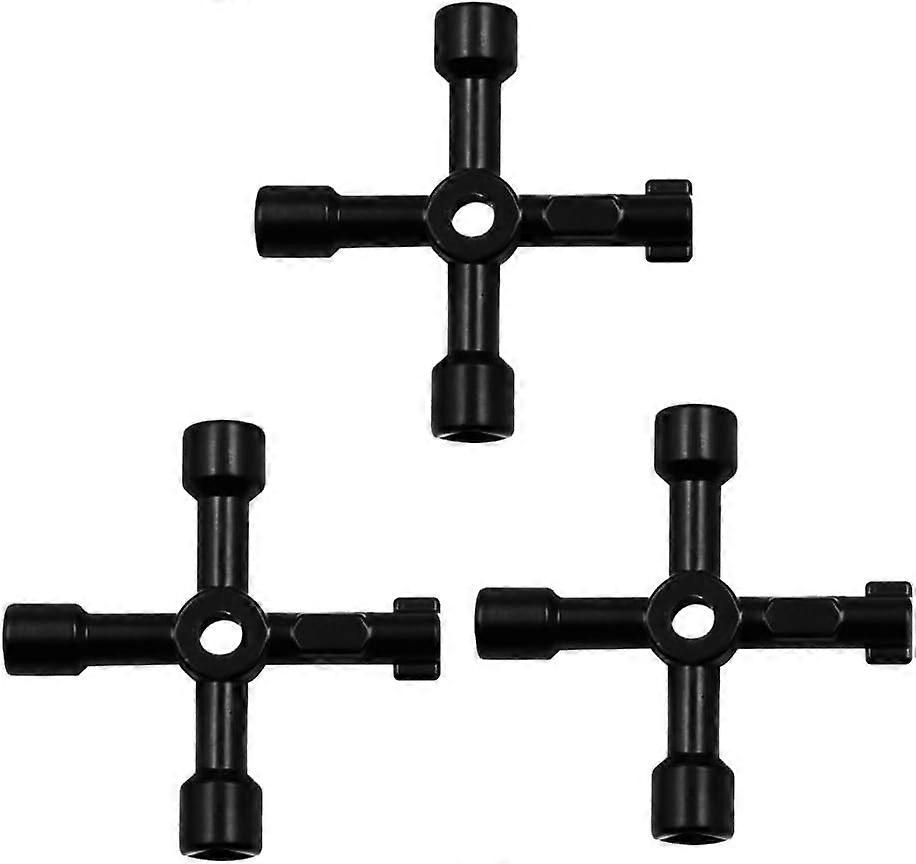 Clé utilitaire universelle pour vannes d’application larges, clé de plomberie à accès multiple Conception de clé en forme de croix durable qualité robuste, compacte légère