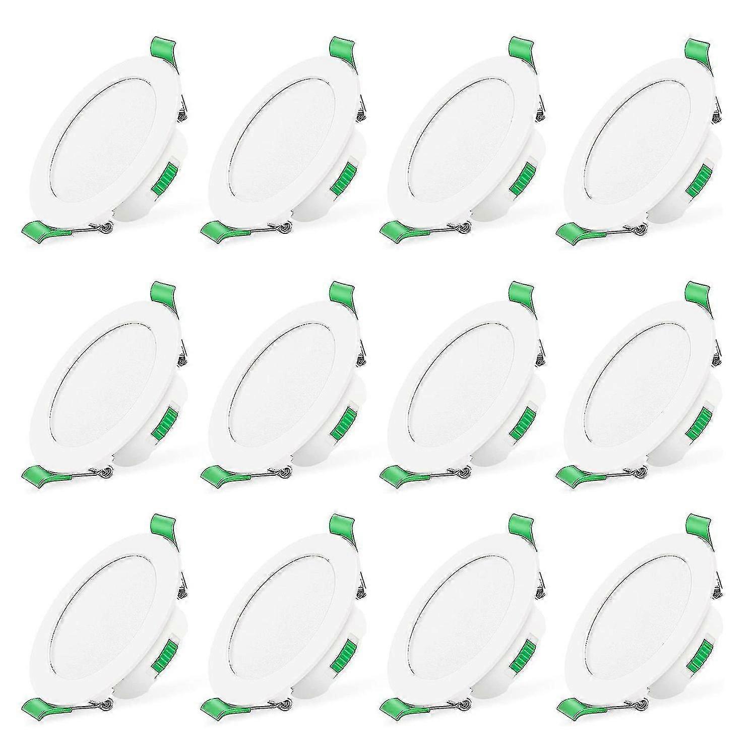 12pcs 7w White Led Downlight Recessed Ceiling Lights Slim Spot Light