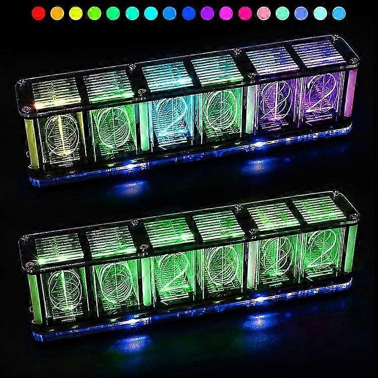 DIY RGB LED-Uhr-Kit mit Touch-Steuerung, Musikspektrum, Alarm, Timer und anpassbarem mehrfarbigem Display, DC 5V