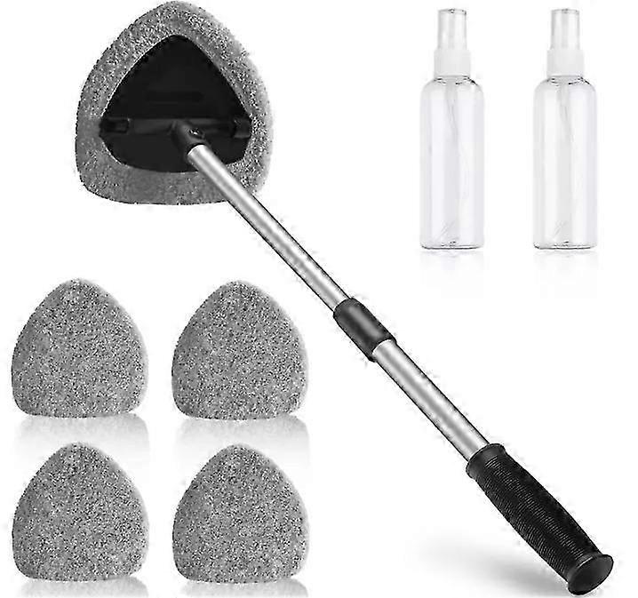 Expandable Vehicle Interior Cleaning Kit with Windscreen Tool 4 Additional Microfiber Cleaning Pads and 2 Sprays