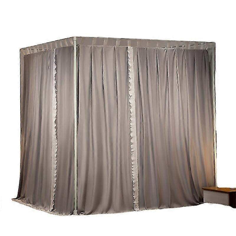 Blackout Canopy Luxury Single Bed Curtain Dust Wind Proof Creating Personal Privacy Space