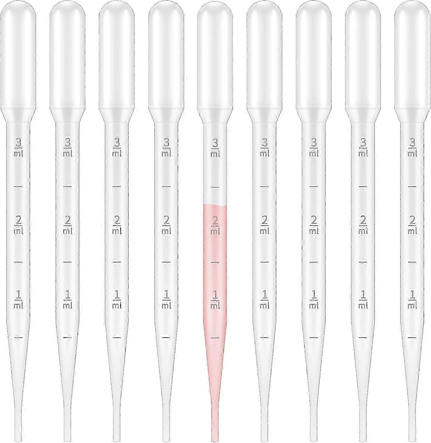 100 Pieces Pipettes,  Transparent Graduated Pipettes, Transfer Pipettes For Laboratory, Classroom, Experiment