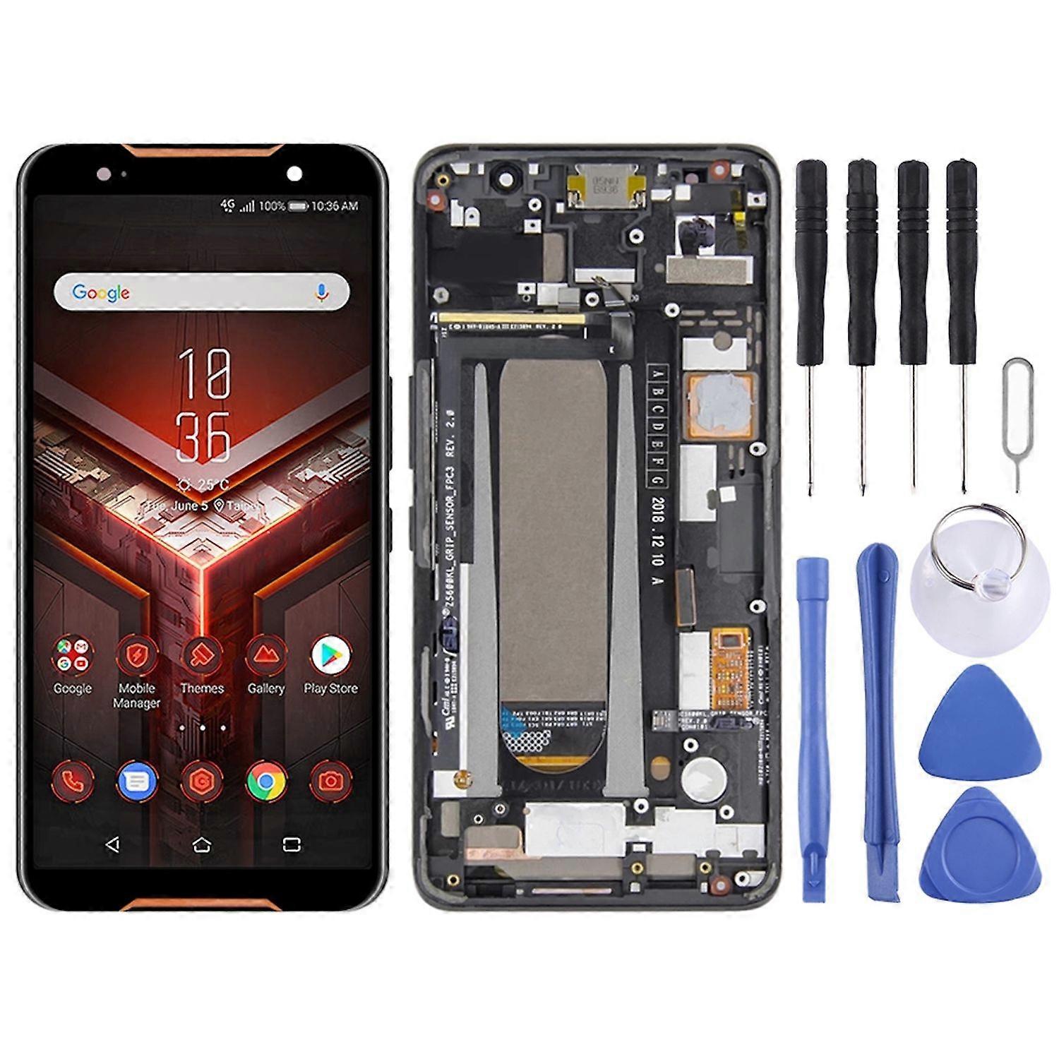 适用于华硕ROG Phone ZS600KL Z01QD显示屏全液晶显示带框架单元触摸备件修理黑色