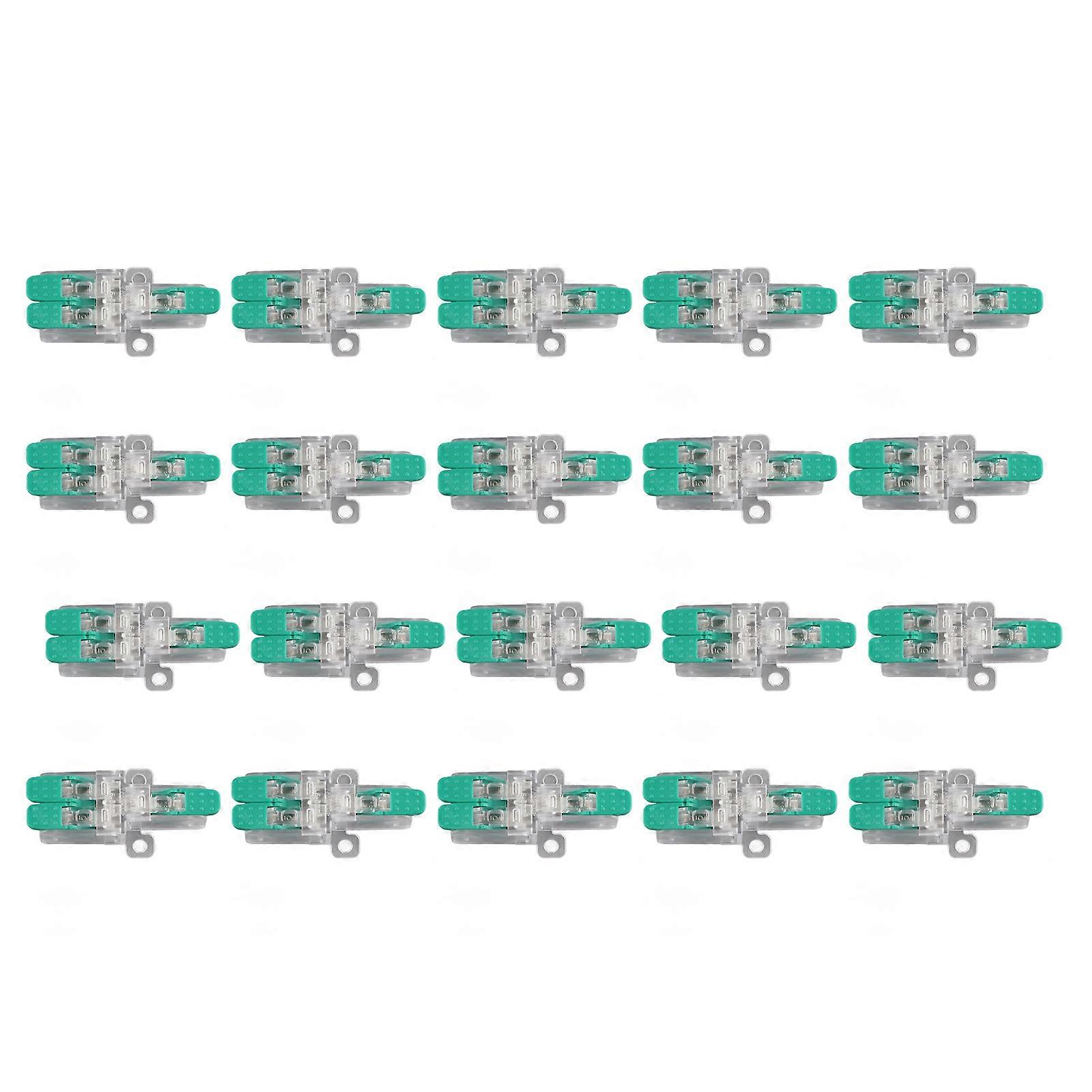 20Pcs Wire Splice Connector 1 In 2 Out Lever Wire Connector 41A 450V for 0.5‑6mm² 10‑20AWG