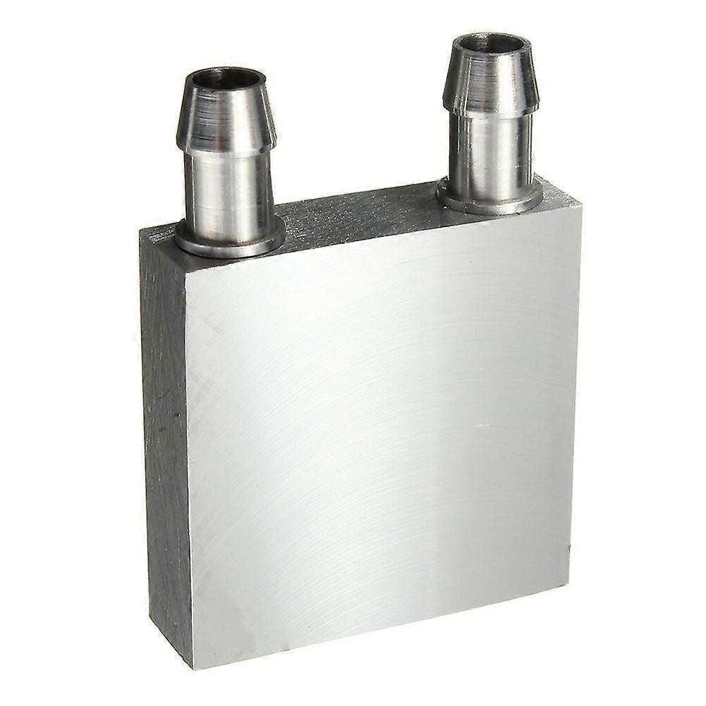 Cooling Block 40x40mm Aluminum Liquid Water Cooler Heat Sink System Silver for CPU Graphics Radiator Heatsink
